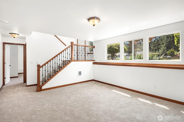 21310 SE 412th Pl, Enumclaw, WA 98022 - unfurnished living room featuring carpet floors and stairway