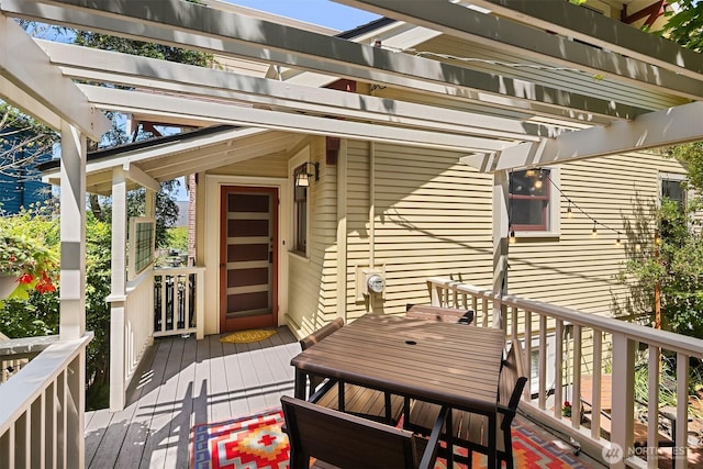 103 NW 62nd St, Seattle, WA 98107 - wooden deck with a pergola and outdoor dining space