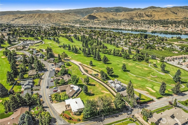 1840 Country Club Dr, East Wenatchee, WA 98802 - aerial overview of property's location with a water and mountain view and nearby suburban area