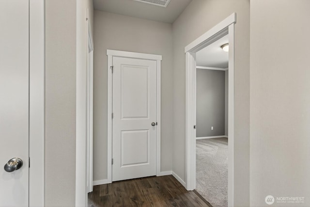 6729 283rd Pl NW, Stanwood, WA 98292 - hall featuring baseboards and dark wood-type flooring