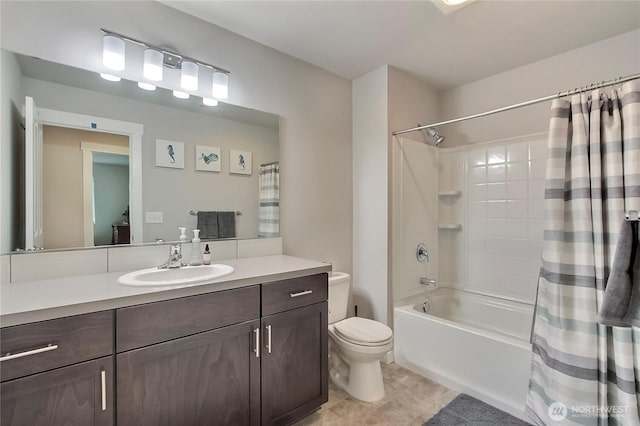 7804 208th Ave E, Bonney Lake, WA 98391 - bathroom featuring vanity, shower / tub combo, and tile patterned floors