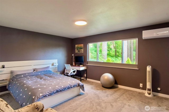 6601 27th Ln SE, Lacey, WA 98503 - carpeted bedroom with a wall mounted air conditioner and baseboards