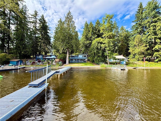6601 27th Ln SE, Lacey, WA 98503 - dock with a water view and view of wooded area