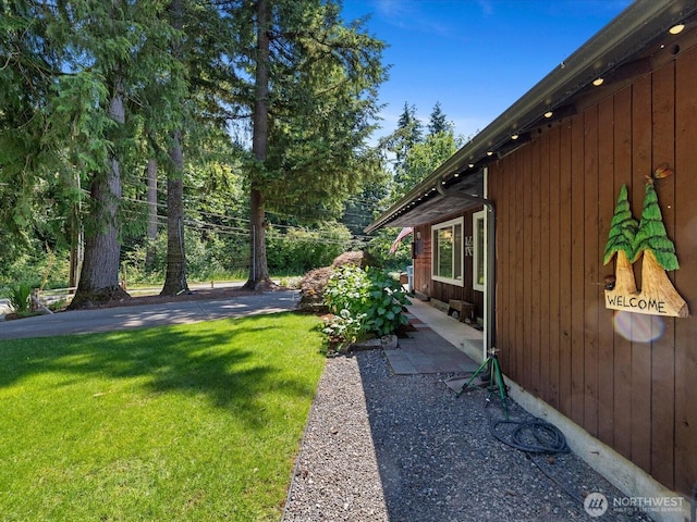 25107 Old Owen Rd, Monroe, WA 98272 - view of green lawn with a patio area