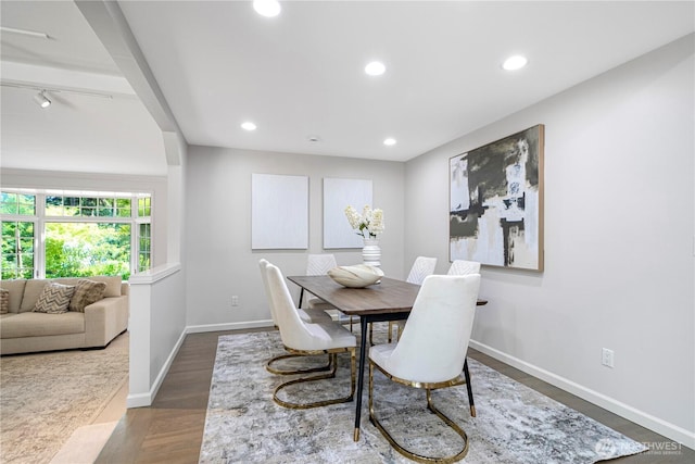 5265 140th Ave NE, Bellevue, WA 98005 - dining room featuring recessed lighting and dark wood finished floors