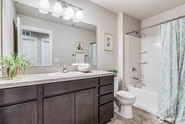 2726 Kacie Ct NE, Lacey, WA 98516 - bathroom with vanity, shower / bath combo, and tile patterned floors