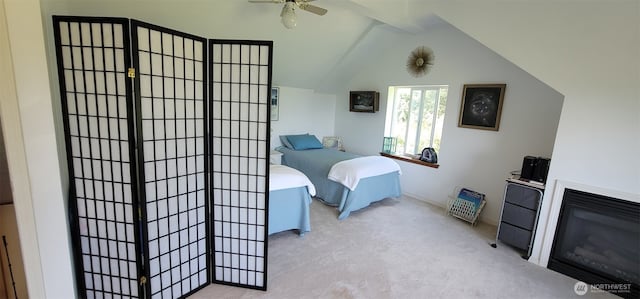 2904 271st St, Ocean Park, WA 98640 - carpeted bedroom featuring vaulted ceiling