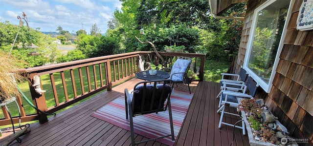 2904 271st St, Ocean Park, WA 98640 - wooden deck with a lawn