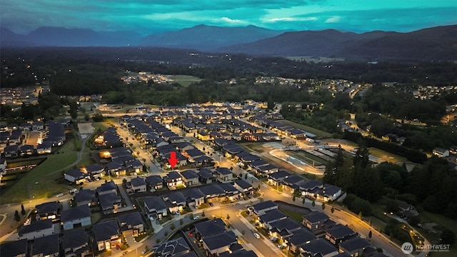 13506 196th Ave SE, Monroe, WA 98272 - aerial view of property and surrounding area featuring a mountain backdrop