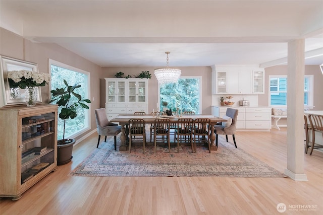 1325 SW 120th St, Burien, WA 98146 - dining area featuring light wood-type flooring and a chandelier