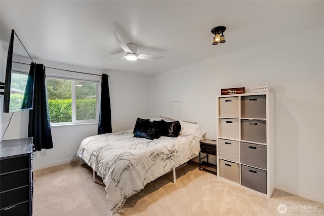 13020 W Loop View Dr, Granite Falls, WA 98252 - bedroom featuring light colored carpet and ceiling fan