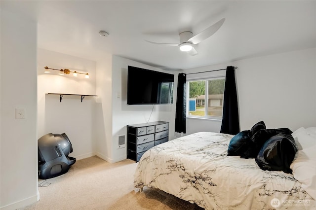 13020 W Loop View Dr, Granite Falls, WA 98252 - bedroom featuring light carpet and ceiling fan