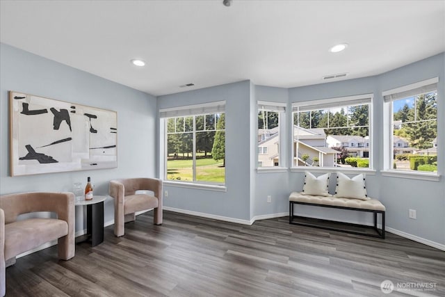 4714 Fairwood Blvd NE Unit 1301, Tacoma, WA 98422 - sitting room featuring wood finished floors, plenty of natural light, and recessed lighting