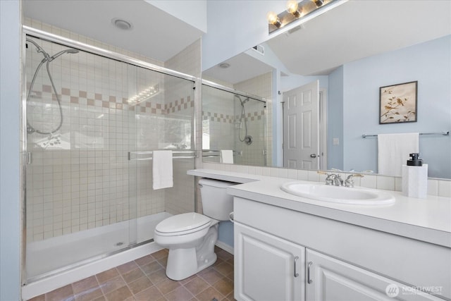 4714 Fairwood Blvd NE Unit 1301, Tacoma, WA 98422 - bathroom featuring vanity, a shower stall, and tile patterned floors