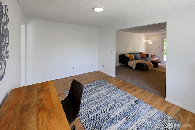 4036 Debbie Ct SE, Olympia, WA 98501 - home office featuring light wood finished floors and a textured ceiling
