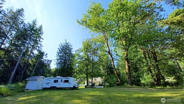 1225 98th Ln SE, Olympia, WA 98501 - view of green lawn with a shed