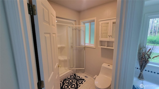 1225 98th Ln SE, Olympia, WA 98501 - full bathroom with a shower stall, tile patterned floors, and plenty of natural light