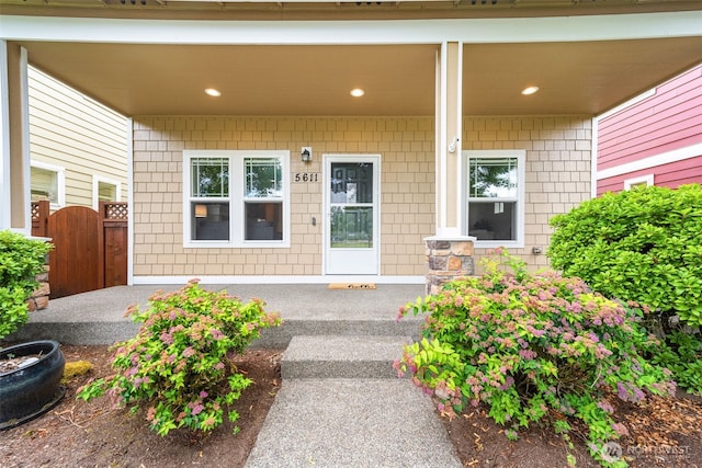 5611 Balustrade Blvd SE, Lacey, WA 98513 - view of exterior entry featuring covered porch