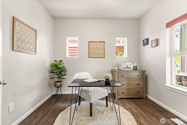 5611 Balustrade Blvd SE, Lacey, WA 98513 - office with dark wood-style floors and baseboards