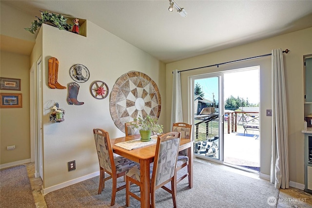 1985 Elhardt St, Camano Island, WA 98282 - dining room with light colored carpet and lofted ceiling