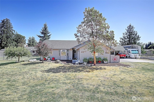 1985 Elhardt St, Camano Island, WA 98282 - single story home with a front lawn, concrete driveway, and a carport