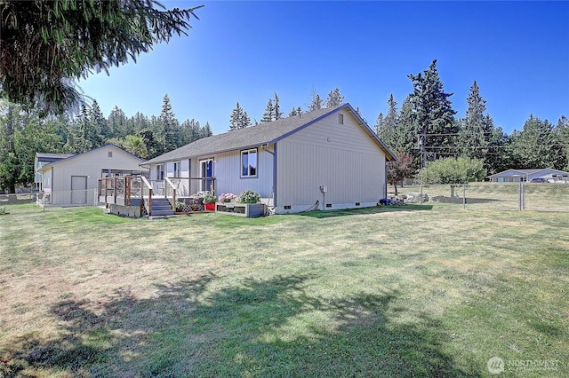 1985 Elhardt St, Camano Island, WA 98282 - rear view of house featuring a wooden deck