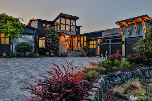 181 Utsalady Rd, Camano Island, WA 98282 - modern home with an attached garage and driveway