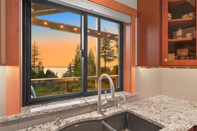 229 Chuckanut Point Rd, Bellingham, WA 98229 - kitchen view of a sink and light stone counters