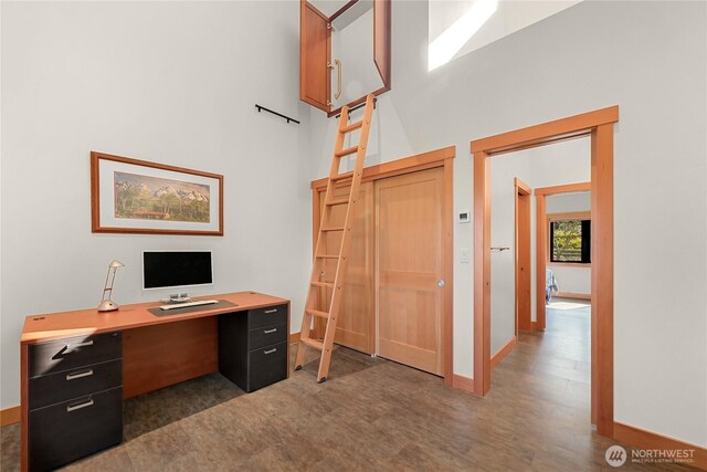 229 Chuckanut Point Rd, Bellingham, WA 98229 - unfurnished office with a towering ceiling and baseboards