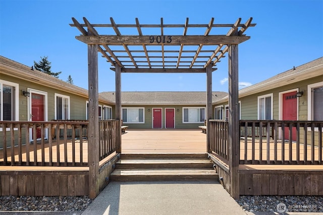 9013 16th Ave SW Unit 11, Seattle, WA 98106 - deck featuring a pergola
