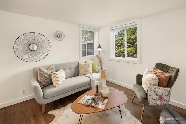 9013 16th Ave SW Unit 11, Seattle, WA 98106 - living area featuring baseboards and wood finished floors
