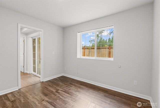 8629 240th St SW Unit B4, Edmonds, WA 98026 - unfurnished room with dark wood-style floors and baseboards