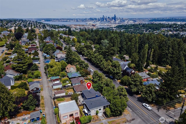 5253 35th Ave SW, Seattle, WA 98126 - aerial view of property and surrounding area featuring nearby suburban area