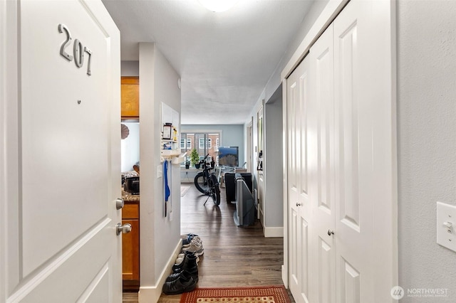 25 N Broadway Unit 207, Tacoma, WA 98403 - hall featuring dark wood-style floors