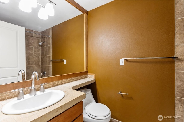 25 N Broadway Unit 207, Tacoma, WA 98403 - full bathroom featuring vanity, tasteful backsplash, and a shower
