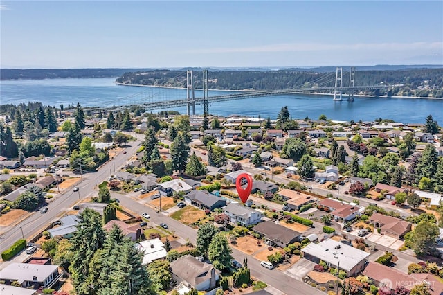1728 N James St, Tacoma, WA 98406 - aerial view of a notable bridge and a large body of water