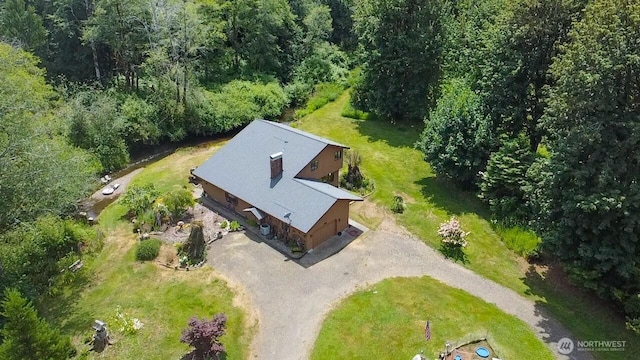 13273 W Cloquallum Rd, Elma, WA 98541 - aerial overview of property's location with a heavily wooded area