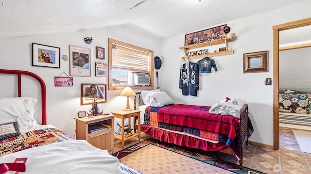 767 Bill Shaw Rd, Pateros, WA 98846 - bedroom with cooling unit and lofted ceiling
