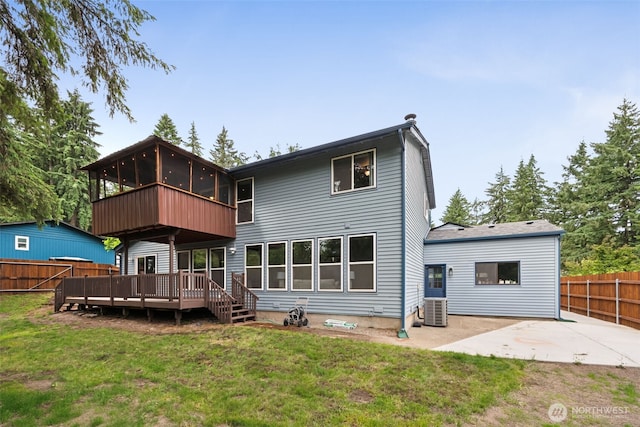 8037 Incline Dr SE, Olympia, WA 98513 - back of house featuring a fenced backyard, a patio, and a deck