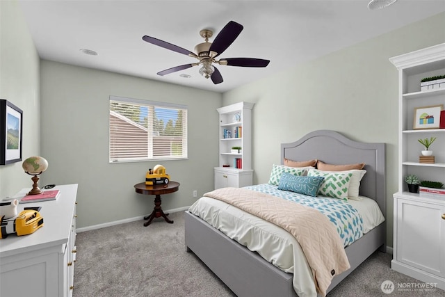 18328 73rd Avenue Ct E, Puyallup, WA 98375 - bedroom with light carpet and ceiling fan