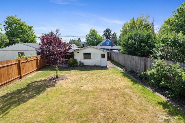 4335 Fawcett Ave, Tacoma, WA 98418 - fenced backyard with an outdoor structure