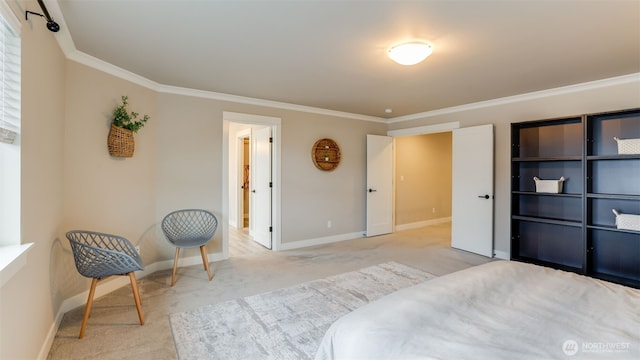 23000 SE Sycamore St, Black Diamond, WA 98010 - carpeted bedroom featuring crown molding and baseboards