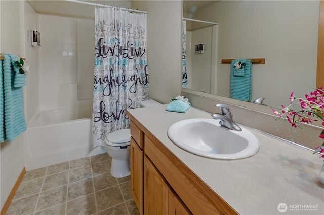 4101 Alabaster St SE, Lacey, WA 98503 - bathroom with vanity and shower / bath combo with shower curtain