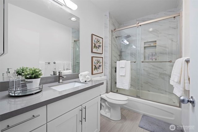 668 S Lane St Unit 603, Seattle, WA 98104 - bathroom with vanity and enclosed tub / shower combo