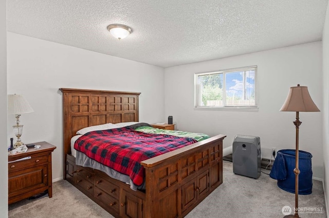 1202 Nelson St, Sedro Woolley, WA 98284 - bedroom with light carpet, a textured ceiling, and a baseboard radiator