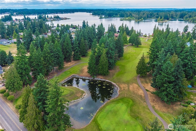 2505 211th Ave E, Lake Tapps, WA 98391 - drone / aerial view of a nearby body of water and a golf course