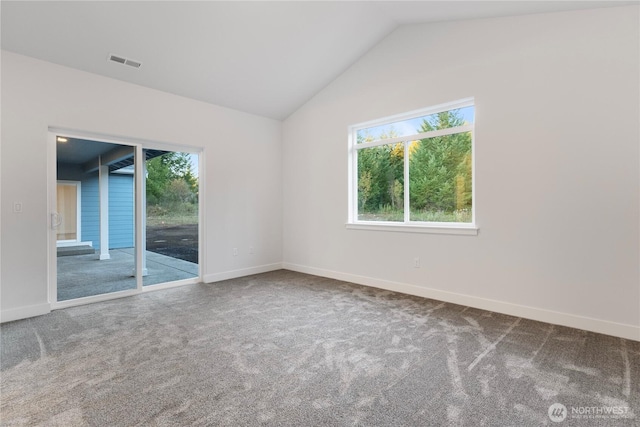 14317 Mima Rd SW, Olympia, WA 98512 - unfurnished room featuring carpet and lofted ceiling