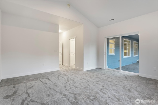 14317 Mima Rd SW, Olympia, WA 98512 - carpeted empty room with lofted ceiling and baseboards