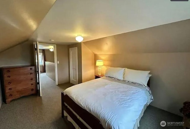 302 S Albert St, Port Angeles, WA 98362 - bedroom featuring vaulted ceiling and carpet floors