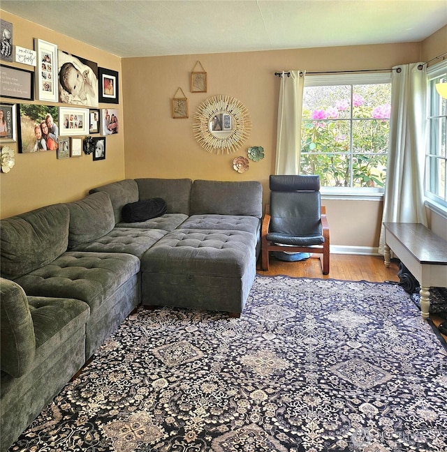 302 S Albert St, Port Angeles, WA 98362 - living area featuring wood finished floors and baseboards